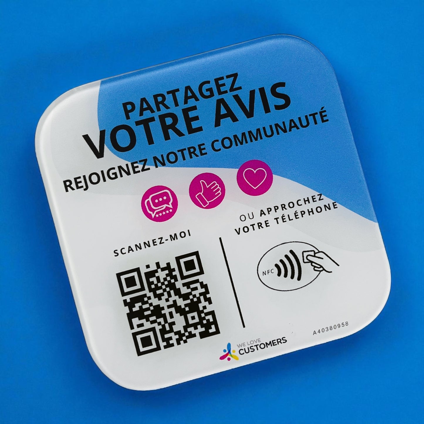 Plaque booster d'avis