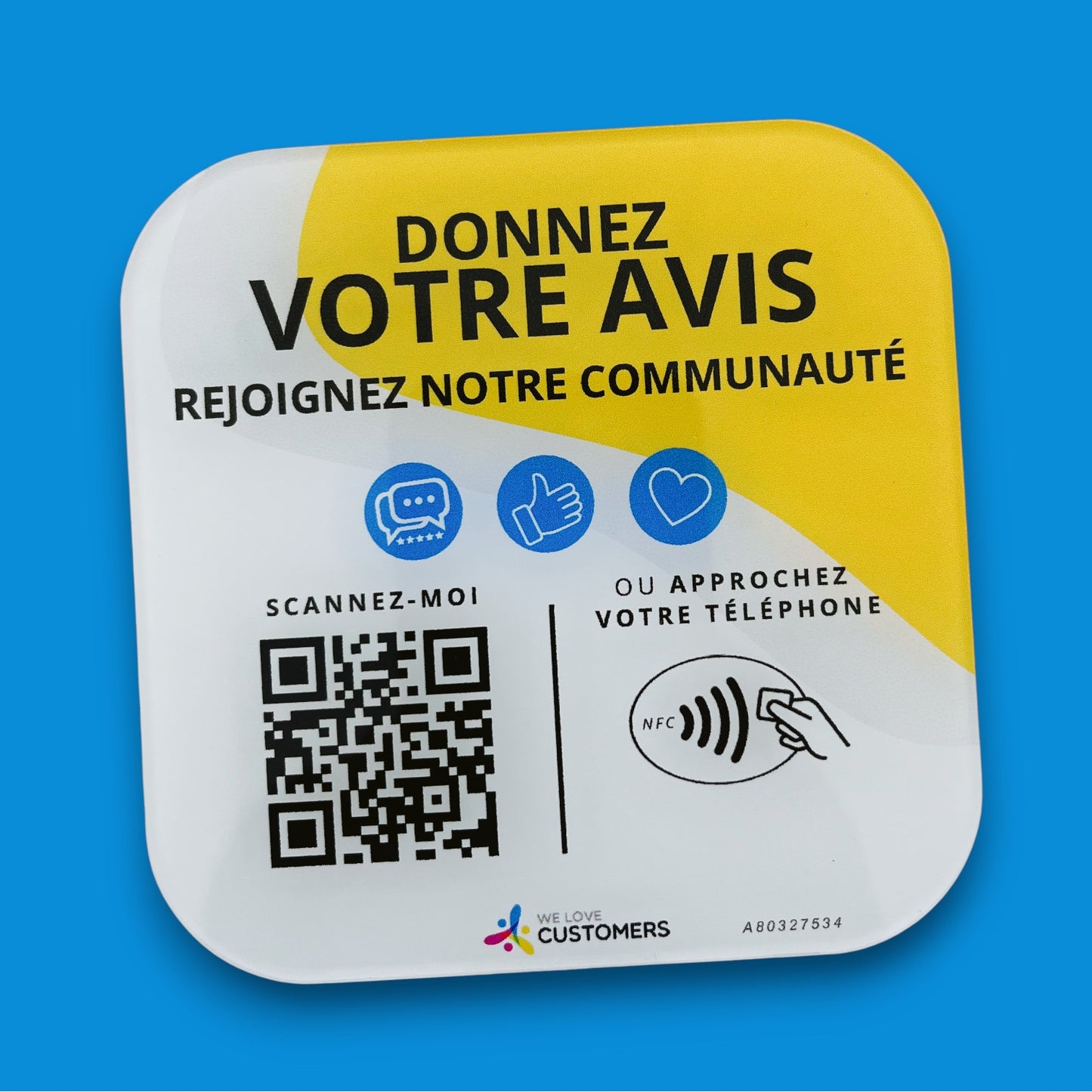 Plaque booster d'avis
